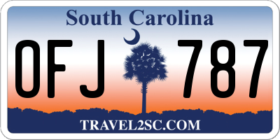 SC license plate OFJ787