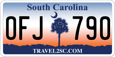 SC license plate OFJ790