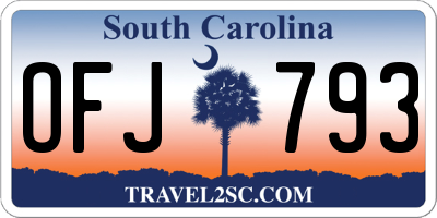 SC license plate OFJ793