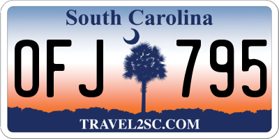SC license plate OFJ795