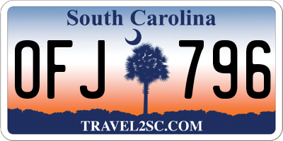 SC license plate OFJ796
