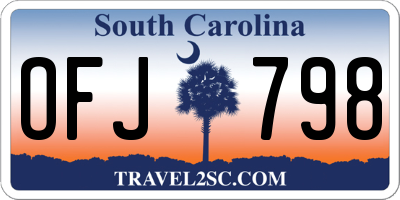 SC license plate OFJ798
