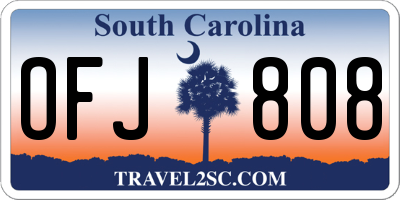 SC license plate OFJ808