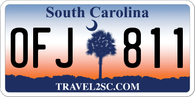 SC license plate OFJ811