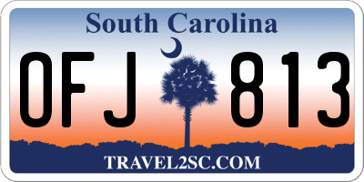 SC license plate OFJ813