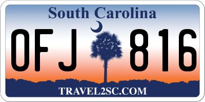 SC license plate OFJ816