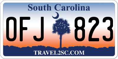 SC license plate OFJ823