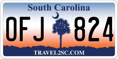 SC license plate OFJ824