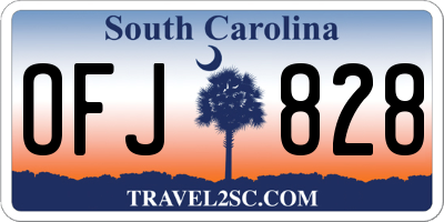 SC license plate OFJ828