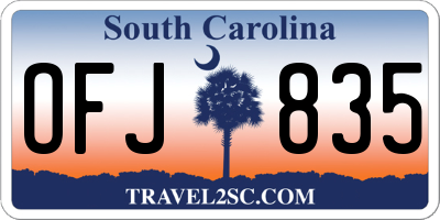 SC license plate OFJ835