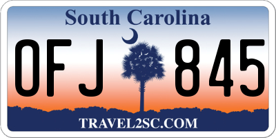 SC license plate OFJ845