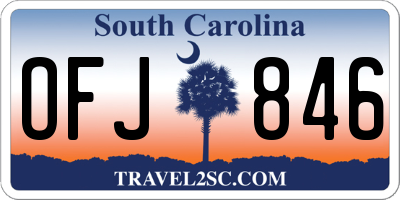 SC license plate OFJ846