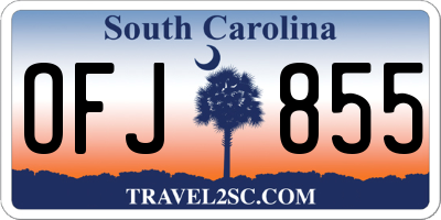 SC license plate OFJ855