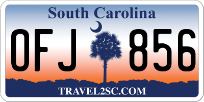 SC license plate OFJ856