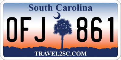 SC license plate OFJ861
