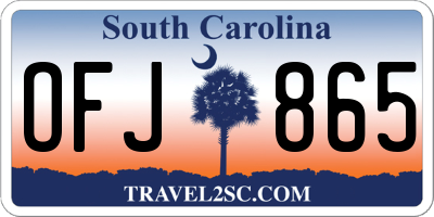 SC license plate OFJ865