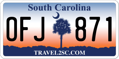 SC license plate OFJ871