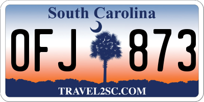 SC license plate OFJ873