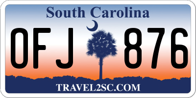 SC license plate OFJ876