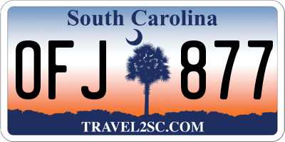 SC license plate OFJ877