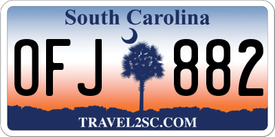 SC license plate OFJ882