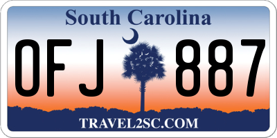 SC license plate OFJ887