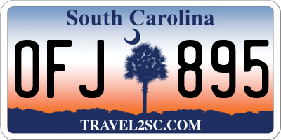 SC license plate OFJ895