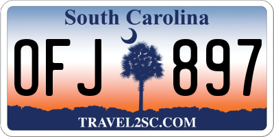 SC license plate OFJ897