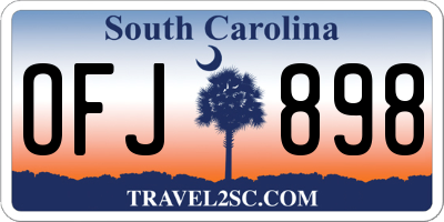 SC license plate OFJ898