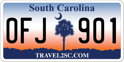 SC license plate OFJ901