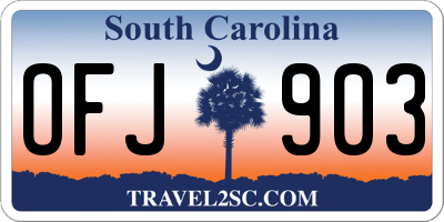 SC license plate OFJ903