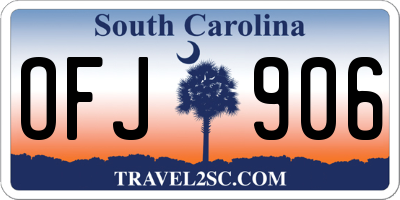 SC license plate OFJ906
