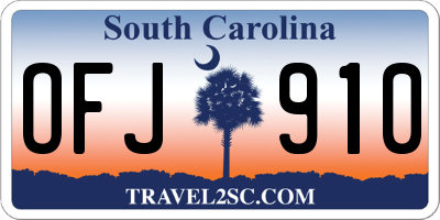 SC license plate OFJ910