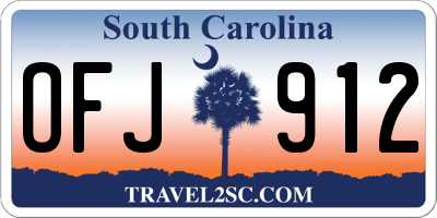 SC license plate OFJ912