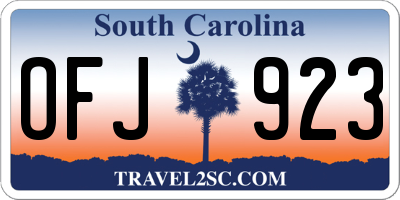 SC license plate OFJ923