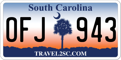 SC license plate OFJ943
