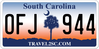 SC license plate OFJ944