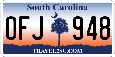 SC license plate OFJ948