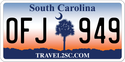 SC license plate OFJ949