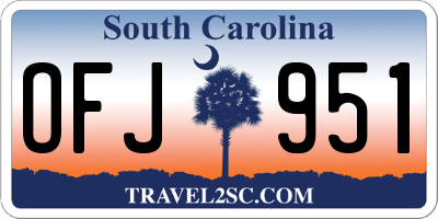 SC license plate OFJ951