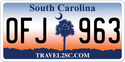 SC license plate OFJ963
