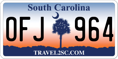 SC license plate OFJ964