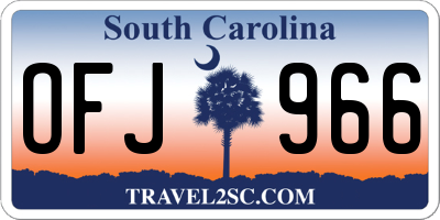 SC license plate OFJ966