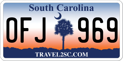 SC license plate OFJ969