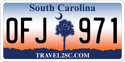 SC license plate OFJ971