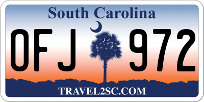 SC license plate OFJ972