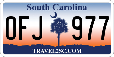 SC license plate OFJ977