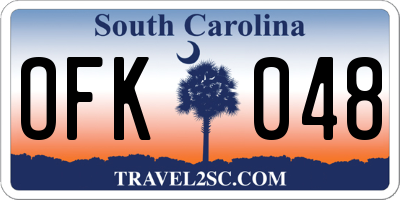 SC license plate OFK048
