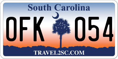 SC license plate OFK054