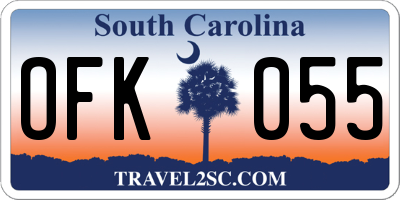 SC license plate OFK055